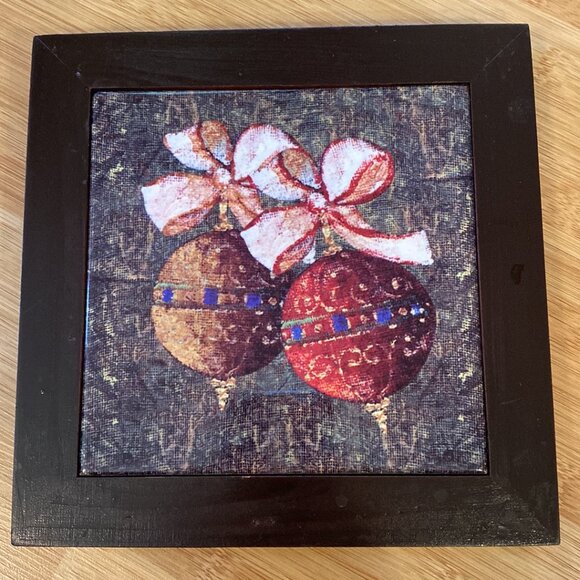 Pair of Holiday Prints with Wooden Frames - Picture 7 of 9